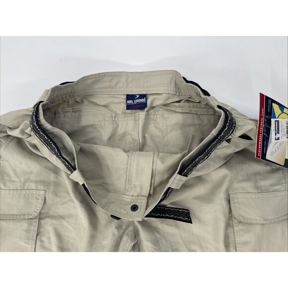 Reel Legends Hiking Pants Mens Large Nylon Convertible Cargo Belted Fishing NEW - Picture 6 of 12